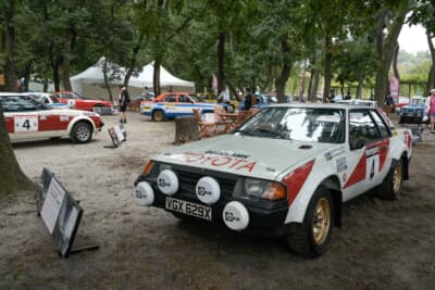 名城公園南遊園のラリーステージでは2日間限りの「森の競技車博物館」が開館。WRCに参戦して、世界で活躍した日本のワークスカーが間近で見られた