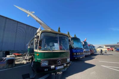 ジンスハイム・ミュージアム:この古いメルセデスのキャンピングカーはかなり可愛いです。中に座っていたおばあちゃんが、若かりし頃から大切にしてきたのでしょう