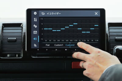 イコライザーで聞き取りにくい音域のレベルを調整して、厚みのあるサウンドが実現できる