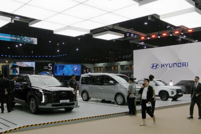 バンコク国際モーターショー2025:ヒョンデブースは、BEVのみならずハイブリッドも展示