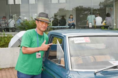 2008年に購入したトヨペット クラウンピックアップとオーナーの西村雅章さん