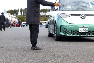 試乗を終えたVW・ID.Buzz