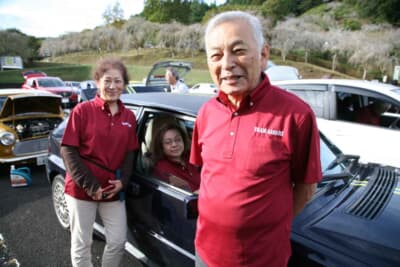 ランチア デルタで関東デイラリー・シリーズに参戦を続けて2シーズン目を楽しんでいる岡本さんが、レジェンドと尊敬している人物は、日本ラリー界で知らない人はいない岩瀬晏弘さん（右）