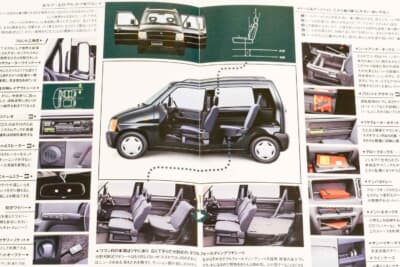 スズキ ワゴンR:後席の背もたれを前倒しすれば、連動して座面が前方に移動しつつ沈み込み、最終的に低くフラットなラゲッジスペースが作り出せるというものだ。簡単な操作でできるところがよかった。リアシートはその後リクライニング機構が追加されるなどしている