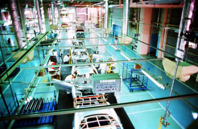 初代NSXを生産していた頃の高根沢工場のラインの様子