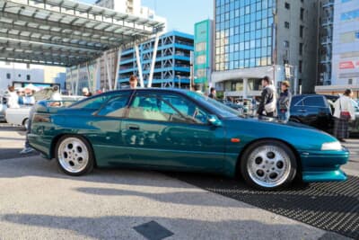 スバルアルシオーネSVX:ノーマルは前上がりスタイリングのため、ダウンサスを使ってバランスを整えている