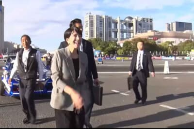 高市早苗首相は2025年初頭に、D1グランプリ最終戦・東京台場に来賓として姿を見せた