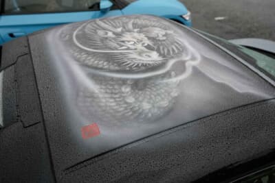 ホンダ S660 モデューロX バージョンZ：無限製ハードトップに描かれた関口工芸「芸術丸」の龍。圧倒的な躍動感を放つ