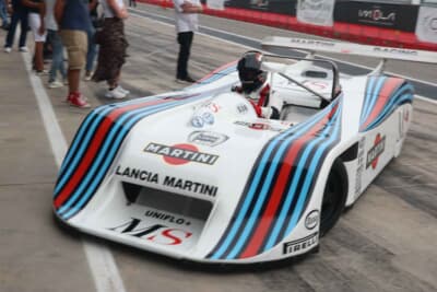 ランチア LC1:ピットインしてガレージに向かうランチアLC1