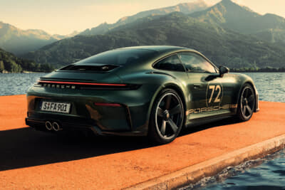 911 GT3 90 F. A.ポルシェ：可変リアスポイラーを備える911 GT3ツーリングパッケージをベースとし、自然吸気4L水平対向6気筒エンジンを搭載