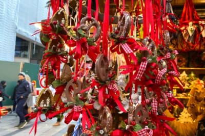 可愛らしいブレッツェルのオーナメントも売っています。どれもこれも欲しくなってしまいますよね