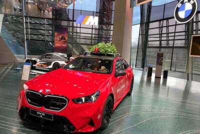 ドイツではこのように、もみの木をクルマのルーフにくくりつけて買って家に帰る人もいます