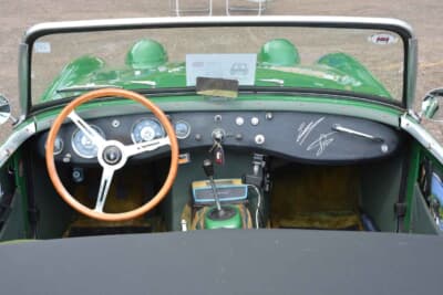 オースチン ヒーレー スプライトMk.I：左ハンドル仕様となっている