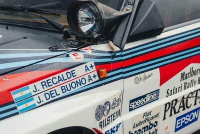 27万250ユーロ(邦貨換算約4760万円)で落札されたランチア「デルタHF インテグラーレ 8V マルティーニ ランチア ワークス サファリ Gr.A」(C)Courtesy of Broad Arrow