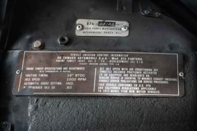 11万5000ユーロ（邦貨換算約2040万円）で落札されたデ・トマソ「パンテーラ」（C）Bonhams