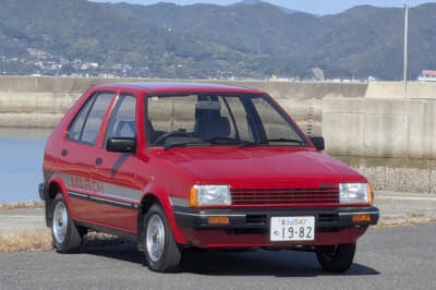 TAS2026で展示予定のマーチ。学生が近藤真彦さんのクルマをMTに換装