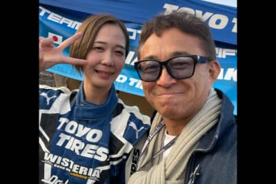 玉城詩菜選手と著者（木下隆之）