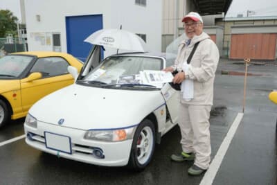 有料道路を使わずに下道だけで、途中、温泉施設を楽しみながら宮崎県より埼玉県狭山市で開催されたBSミーティングにやって来た濱砂さん