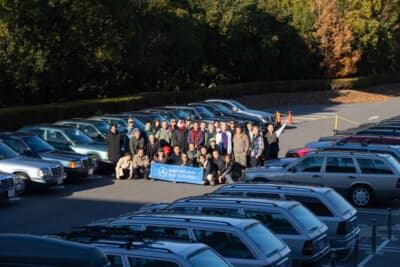 W124 CLUB JAPANのメンバーとクルマたちだが、この日はステーションワゴンの参加が一番多かった