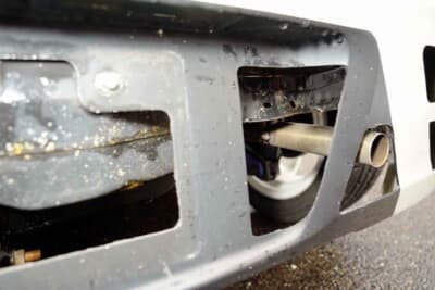 スバル プレオ：排気系のチューニングも1クラスは自由度が高い。ただし排ガスや音量は保安基準に適合する範囲内というレギュレーションがある