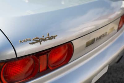 トヨタ MRスパイダー：ロゴは正式に「MR Spider」と表記されている
