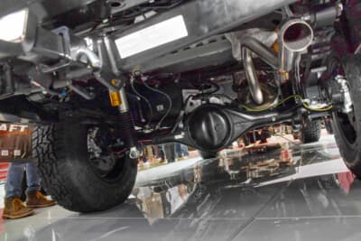 トヨタ ハイラックス カスタム コンセプト：サスペンションキットもプロトタイプ。装着タイヤはダンロップのGRANDTREK R/T01（285/70R17）となる