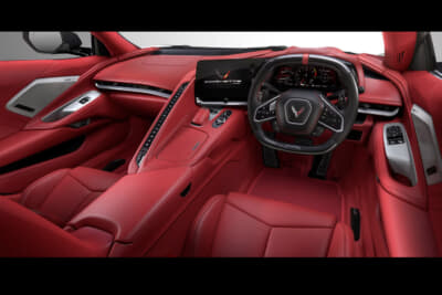 シボレー・コルベットZ06:3つのディスプレイを搭載したアドレンリンレッドディップドのインテリア