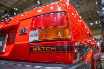 日産マーチ：デカール類は劣化していたため作り直し。あえてMATCHとしている遊び心