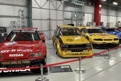 日産ヘリテージコレクションで展示されているマーチスーパーシルエット