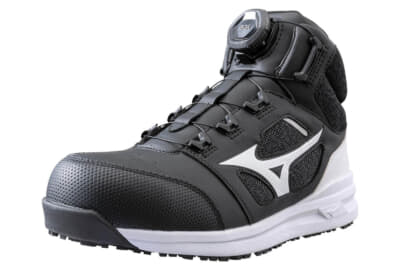 ミズノ オールマイティ LSII 73M BOA：つま先部分には耐久性をアップさせるために、人口皮革を採用している