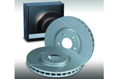 ディクセル：SDローターのスリット入り。シェービング効果でパッドの摩擦材面をクリーン化