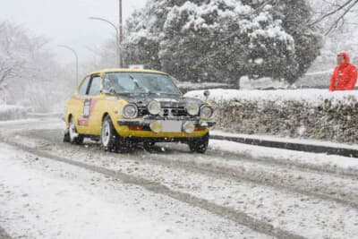 驚きの参戦となったA73ランサー。そのエンジン音は健在だ
