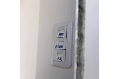 誰でも分かるように各スイッチにはシールが貼られている