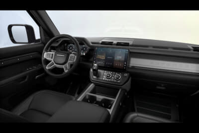 DEFENDER 75+ EDITION：シックで上質なエボニーインテリアのコクピット
