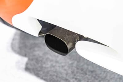 フィアット プント Gr.A KITCAR Team Grifone：バンパーとマフラーが干渉しないよう加工済み