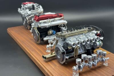 「GT-R FOREVER」はエンジン本体と、ムービングパーツ(ピストン、コンロッド、クランクシャフト)の「パワーコア」がセットになっているのが特徴だ