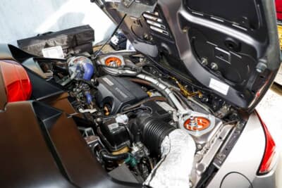 ホンダ S660：エンジン本体やタービンは車両規則でノーマル。チューニングはフラッシュエディターを使用してのECU書き換えと吸排気系くらいだ