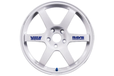 TE37 SAGA S-plus 30th ANNIVERSARYステッカー：ホワイト