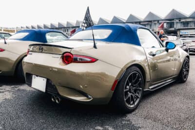マツダ　ロードスター：車高調はEDFC（電子制御ダンパー調整システム）をセットしたテインのフレックスZを選択。車検対応のセッティングで街乗りとスポーツ走行を両立している