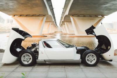 215万ドル（邦貨換算約3億3755万円）で落札されたランボルギーニ「ミウラP400」（C）Courtesy of Broad Arrow