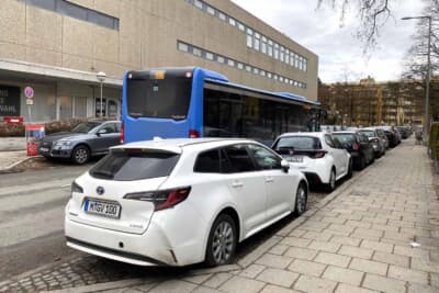 珍しくトヨタ車並び