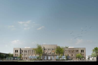 自動車博物館としてリニューアルオープンする旧岐阜県庁舎。設計・デザインを担当する建築家の山下泰樹氏による正面の完成パース