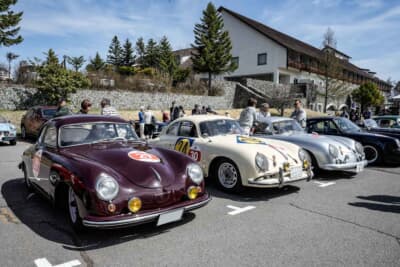 ポルシェ 356：2026年はポルシェ勢の参加が目立った。美しい356たちが整然と並ぶ圧巻のスペースだ