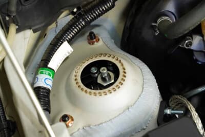スズキ HA37 アルト：足まわりはボルドワールドとのコラボ。ストリートはしなやかで快適に、サーキットではしっかり粘る特性。キャンバー調整も可能だ