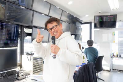 D1グランプリの実況でお馴染みの総合MCが、イベントを賑やかなものにしていた