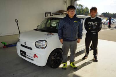 スズキ HA37 アルト：HA36アルトを時代の主役に押し上げた、ラインナップレーシングの松山さんとドライバーの梶井さん。HA37の熟成にも乞うご期待！