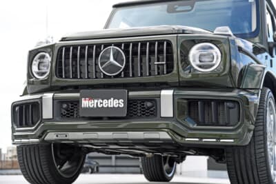 メルセデスAMG G63：最新のW465型。卓越したパフォーマンスを誇るが、ラダーフレーム構造特有の微振動や揺れは最新モデルであってもゼロにはならず、それを解消するカスタマイズが求められている