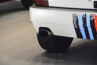 ランチア デルタHFインテグラーレ：排気効率を見直したエキゾーストがリアの迫力を強調する