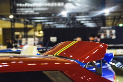 角度調整機構を備えたスポイラーはデルタならではの特徴のひとつだ