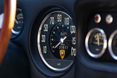 エスティメートは50万~60万ドル(邦貨換算約8000万~9600万円)だったが惜しくも流札となったランボルギーニ「400GT インテリム」(C)Courtesy of Broad Arrow